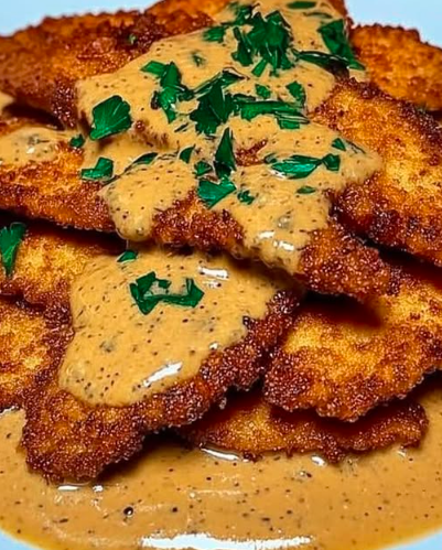 Schnitzelstreifen in Senfsahnesoße: Die knusprig-cremige Umarmung für jeden Wochentag